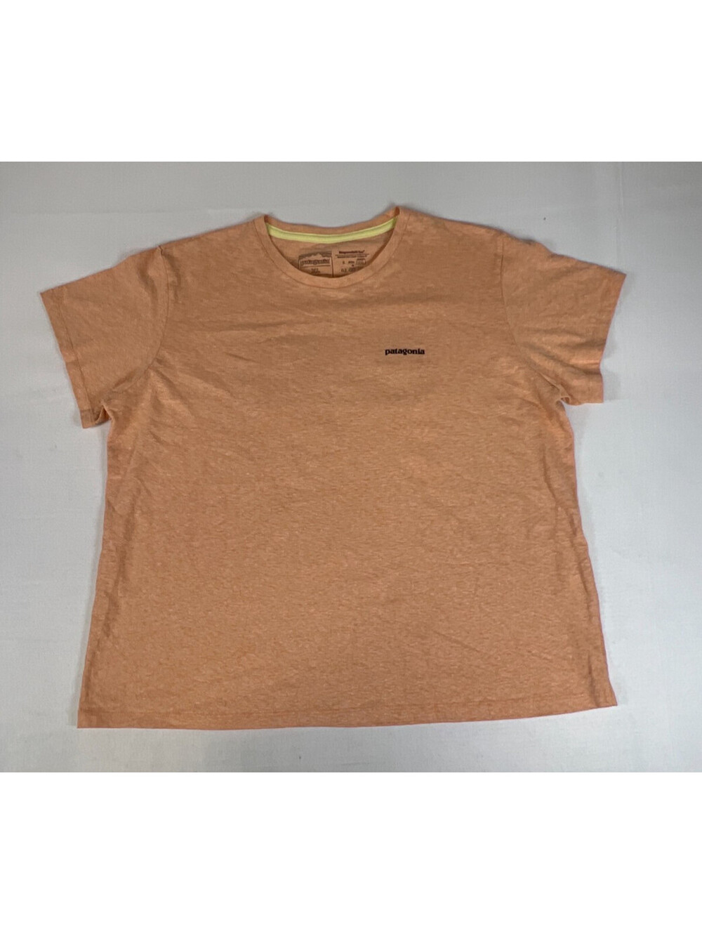 Patagonia Responsibili-Tee Women Size XL Orange Graphic Short Sleeve T-Shirt